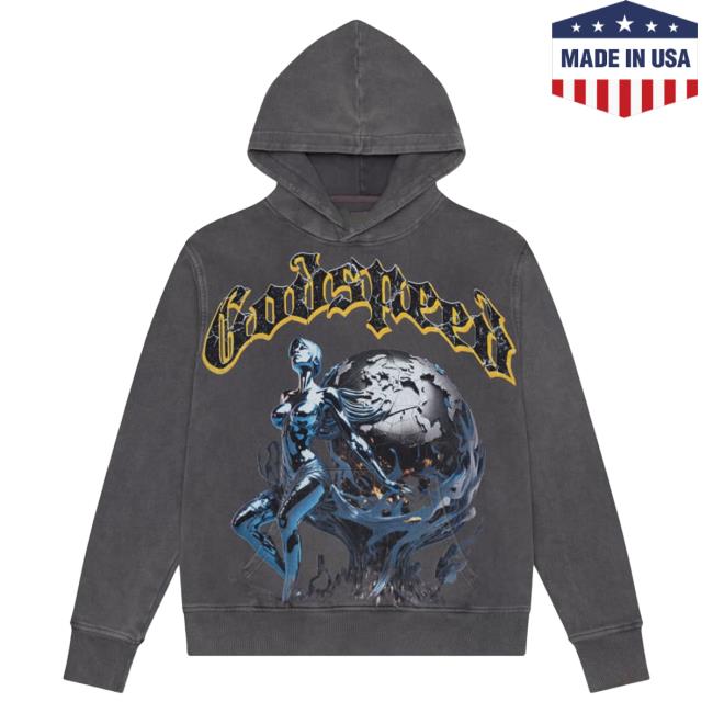 Official Godspeed Nyc Clothing Merch Chrome Seduction Sweatshirts (Grey Wash)