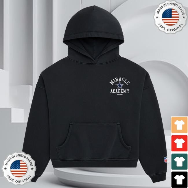 Official Fanatics Shop Store Merch Dallas Cowboys Miracle Academy Unisex Hoody - Black by NFL