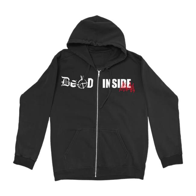 Official Beartrap Merch Dead Inside Beartrap Zip Up Sweater