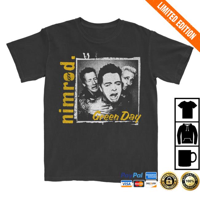 Official Green Day Merch Store Shop Green Day Nimrod XXV Black Tshirt GreenDay