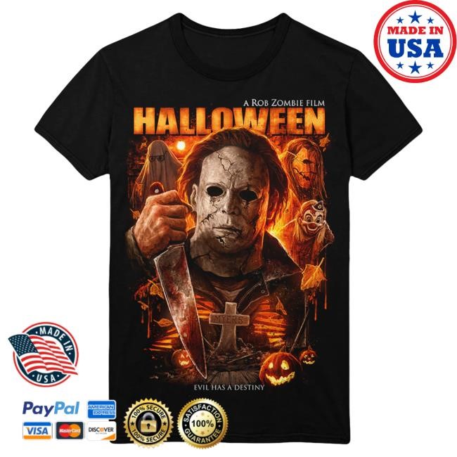 Official Gutter Garbs Rob Zombie Shop Rob Zombie's Halloween: Evil Has a Destiny Hot Shirt