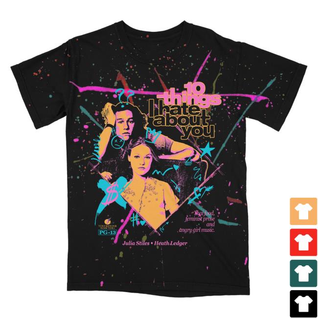 Official Studiohouse Designs 10 Things I Hate About You Tie Dye Tshirt Paint Fight
