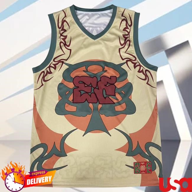 2025 Forest Goods Basketball Graphic Jersey - Tan Tee Electric Forest Festival Official