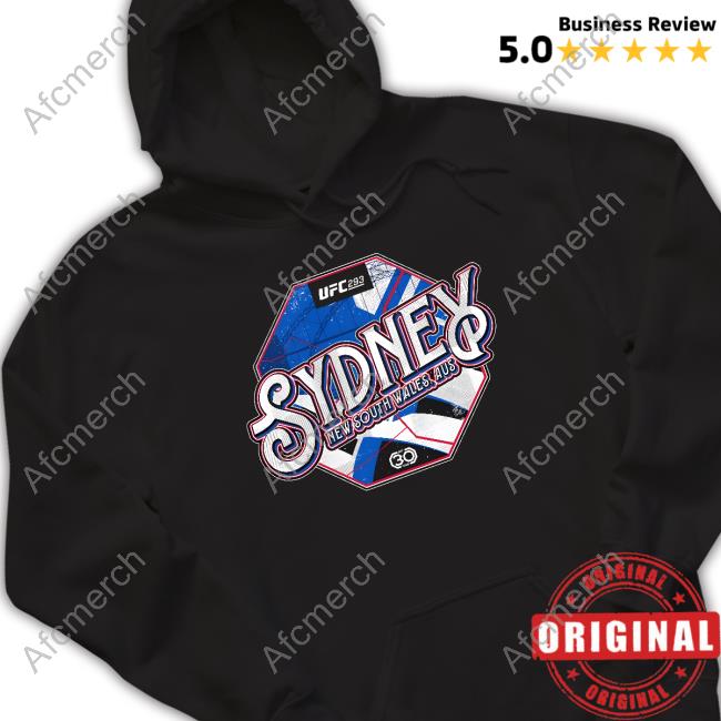 Sean Strickland Merch Men's Ufc 293 Sydney City Hoodie