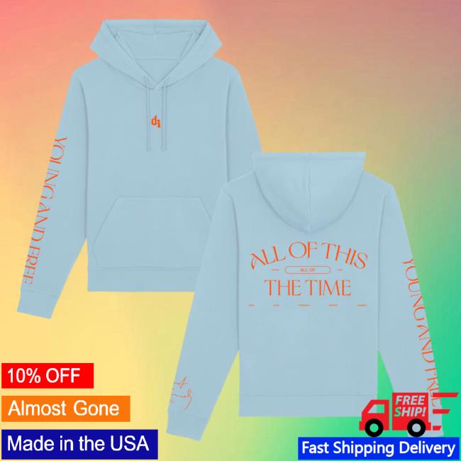 Official Interscope Records DermotKennedy Merch Clothing Store Dermot Kennedy Young & Free: Sky Blue Hood