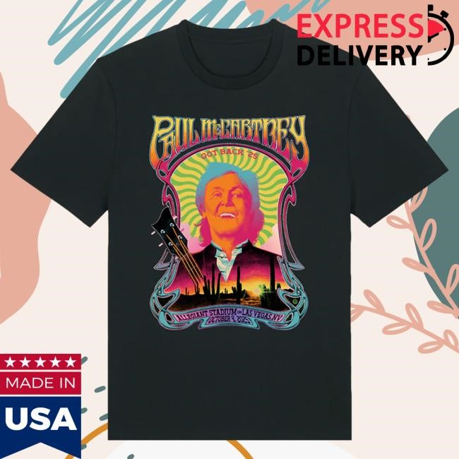 Official Paul Mccartney Merch Store Got Back 2025 Las Vegas Event Tshirt