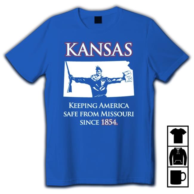 Official Kansas keeping America safe from missouri since 1854 Sweatshirt