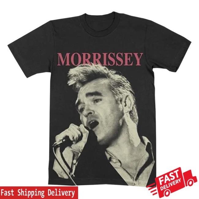 Morrissey Official Merch Store Shop Singing Face Black S/S Tee David Marcus