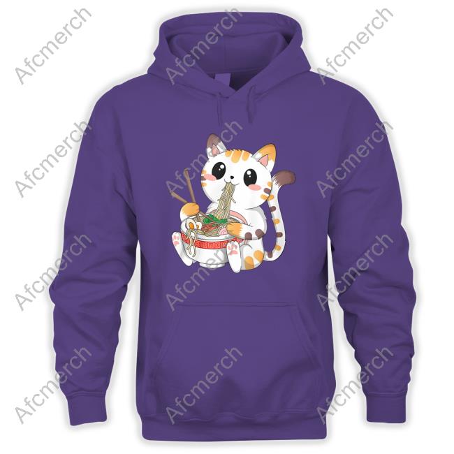 Cat Eat Noodles Tee Shirt
