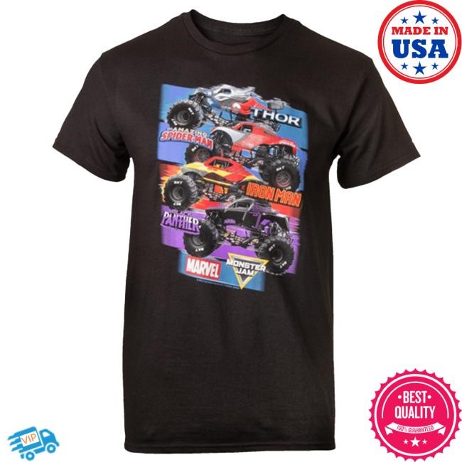 Monsterjamsuperstore New! Monster Jam Marvel Truck Tee Tee