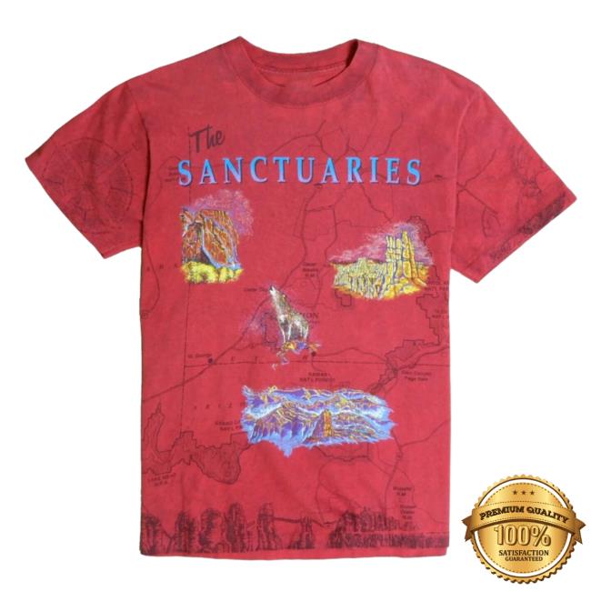 Official Throwback Vault Vintage The Sanctuaries Map Tee Shirt Red All Over Print Aop 1994 90S