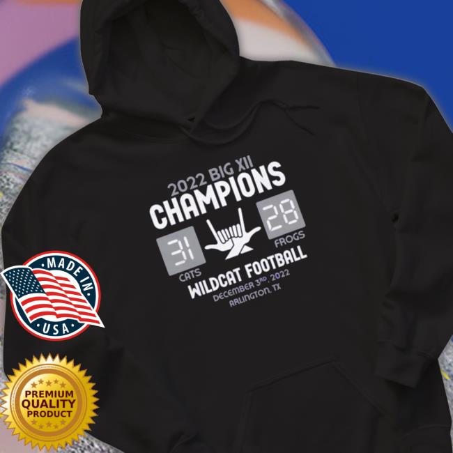 kansas state wildcats 2022 big xiI champions 31 28 frogs Hoodies