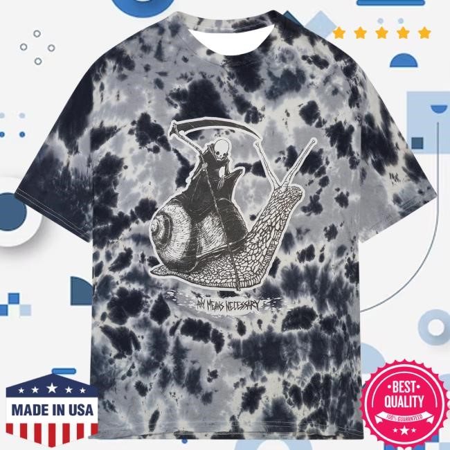 Official Any Means Necessary Clothing Slow Death Top Shirt Multi Black Andromeda