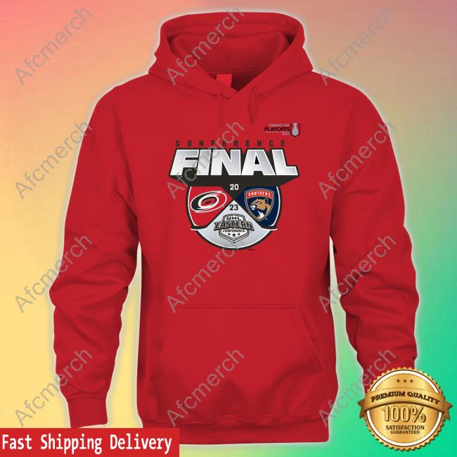 Florida Panthers Vs. Carolina Hurricanes 2023 Eastern Conference Final Faceoff Matchup T-Shirt