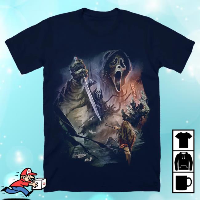 Official Cavity Colors Ghost Face: Nightmare City - Shirt (Midnight Navy)