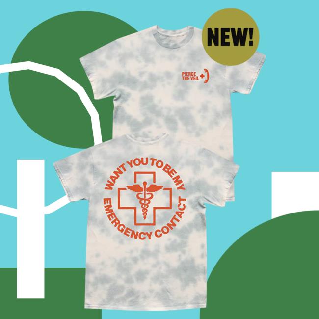 Official Pierce The Vei Clothing Store Shop Ptvmerch Want You To Be My Emergency Contact Sky Tie Dye Tee Shirt Ptv Merch