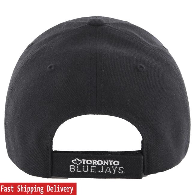 Official MLB Shop Men's Toronto Blue Jays '47 Black MVP Adjustable Hat Toronto Blue Jays Merch