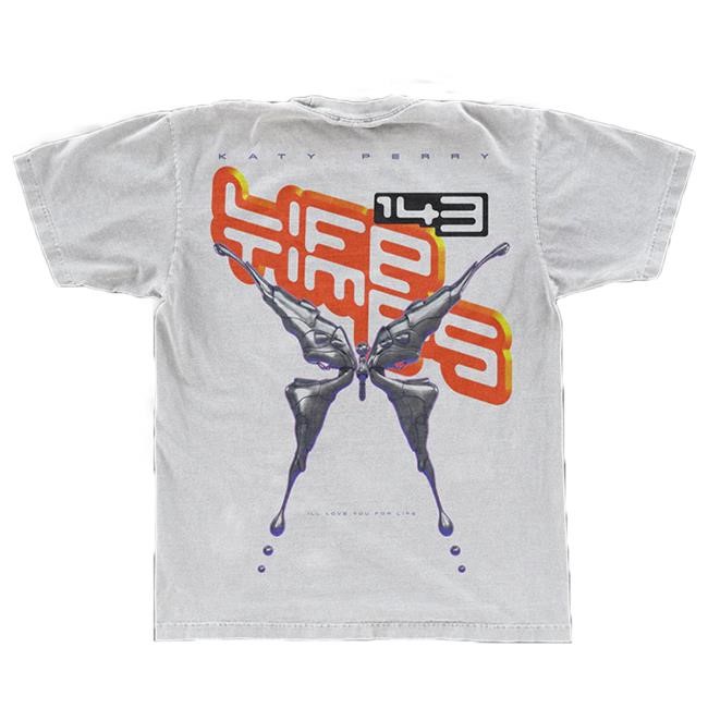 Official Katy Perry Merch Store Katy Perry Lifetimes Heart T-Shirt - Ice Grey KatyPerry