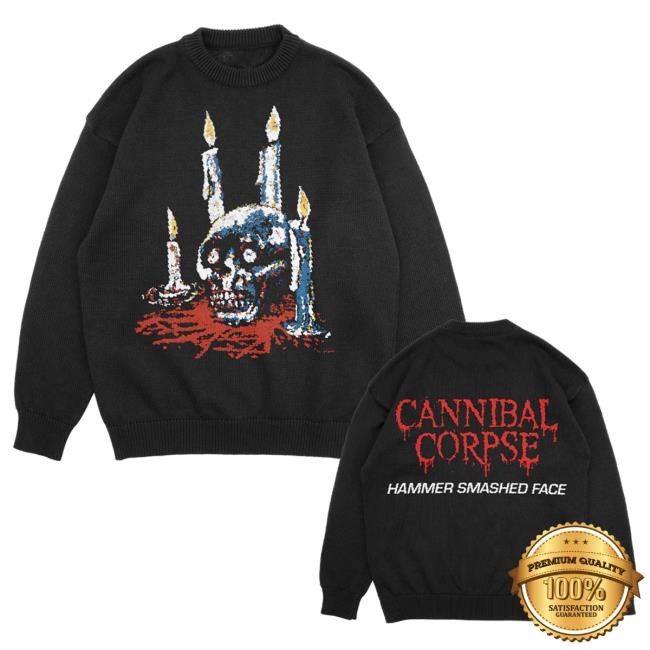 Official Cannibal Corpse Merch Cannibal Corpse Ritual Candles Sweatshirt (Black)