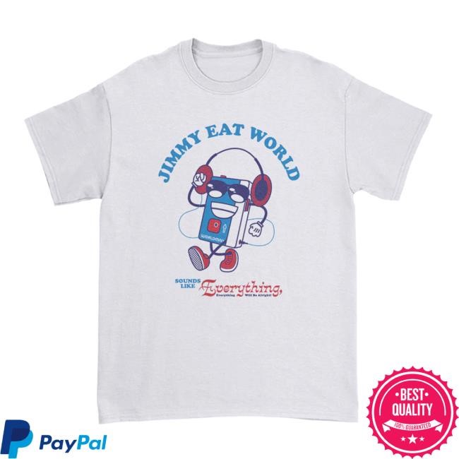 Official Jimmy Eat World Apparel Store Worldman New T-Shirt (White) – Jimmy Eat World