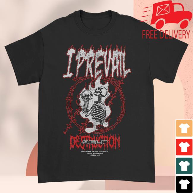 Official I Prevail Merch Store I Prevail Self-Destruction Tshirt (Black) I Prevail Apparel Clothing Shop IPrevail