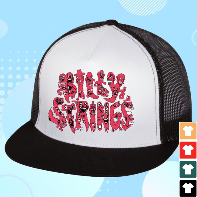 Official Billy Strings Merch Store Shop Billy Strings Black & White Worms Hat
