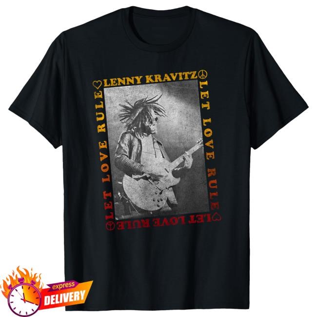 Official Lenny Kravitz – Let Love Rule Guitar T Shirt