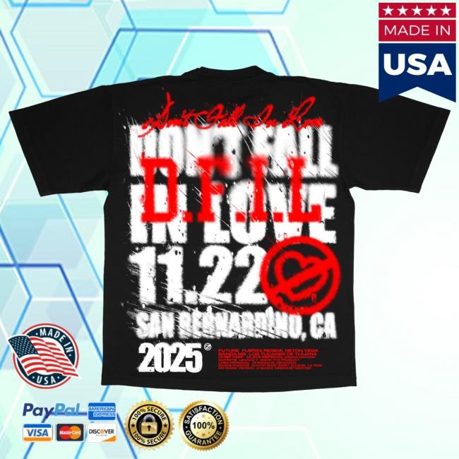 Don't Fall in Love Fest Dfil Lineup - Black S/S (Fest) Shirt Complex Merch Store Official