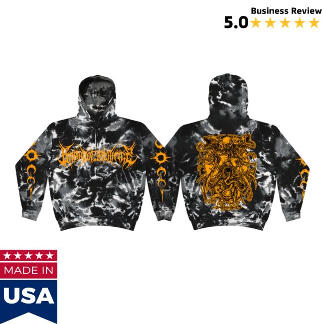 Official Brand Of Sacrifice Murder Multi-Black Tie Dye Zip Up Hoodie