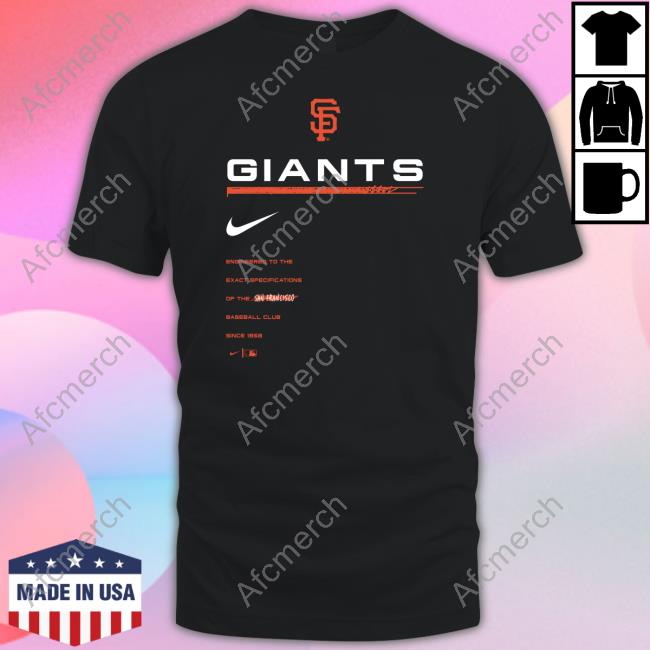 Men's San Francisco Giants Nike Black Exceed Performance Shirt