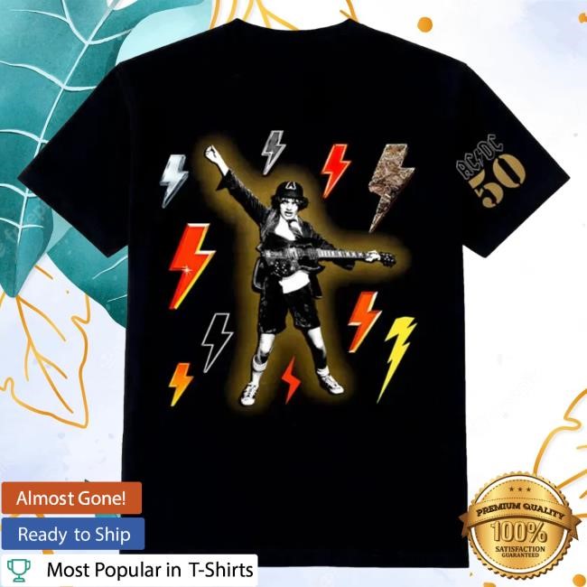 Official Ac Dc Merch Store AC/DC 50 Years Of High Shirt 2024 Ac Dc Shop Acdc Clothing