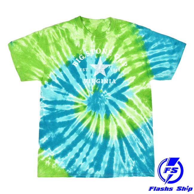 Official Hometown Apparel Clothing Merch Big Stone Gap Virginia Star Tie-Dye Tee Tie Dye St. Lucia