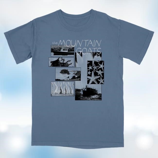Official Hello MerchCollage Washed Denim T Shirt HelloMerch
