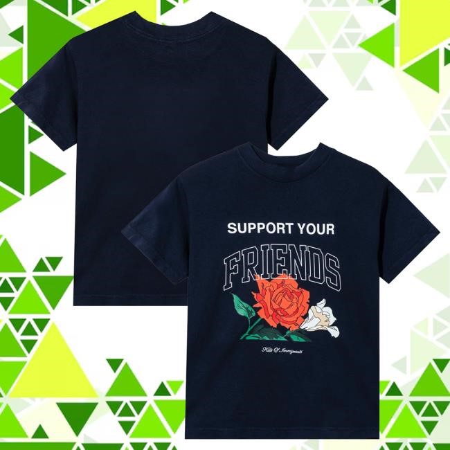 Official Kids Of Immigrants KIDS By KOI Support Your Friends Floral Hot Shirt