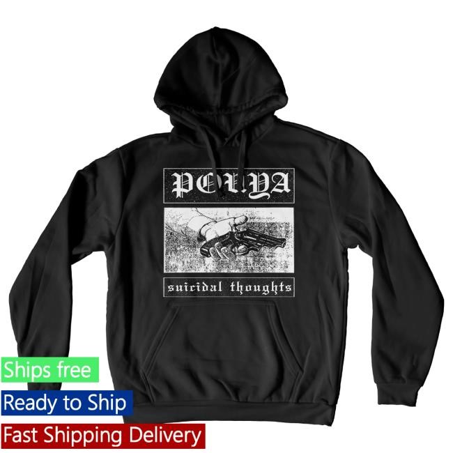 Official Pouya Merch Store Shop Pouya Suicidal Thoughts Sweatshirt - Black