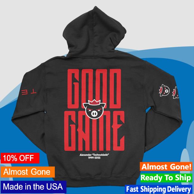 Official Technoblade Merch Store Shop Technoblade Good Game Pullover Hoodie Black