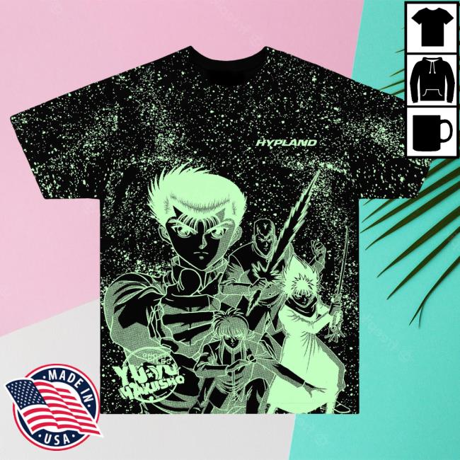 Official Hypland Clothing Merch Store Hypland Yyh All Over Print Shirts (Green)