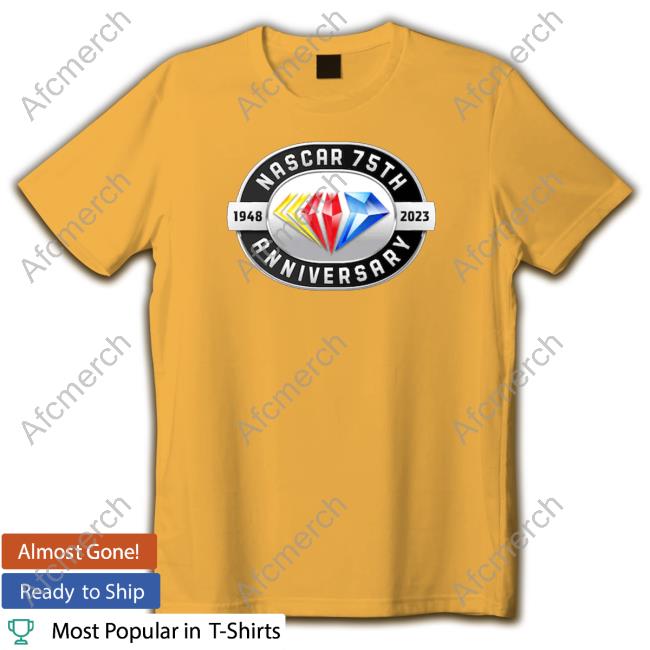 Nascar Merch Checkered Flag 75th Anniversary Logo Hoodie