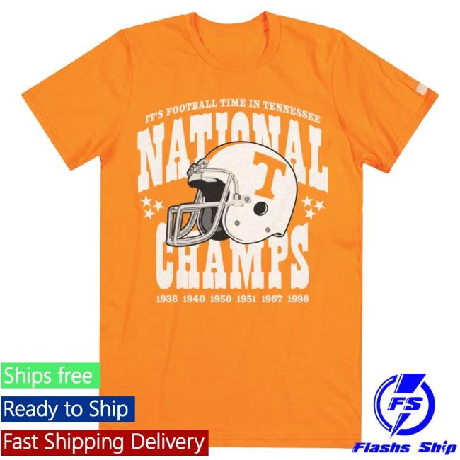 Graphic Tennessee Football Six-Time National Champs Tee Homefield