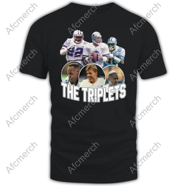 The Triplets Emmitt Smith Troy Aikman & Michael Irvin Tee Shirt