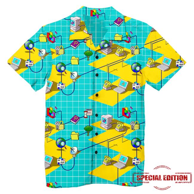 Vapor95 Clothing Store Internet Connection Hawaiian Top Shirt