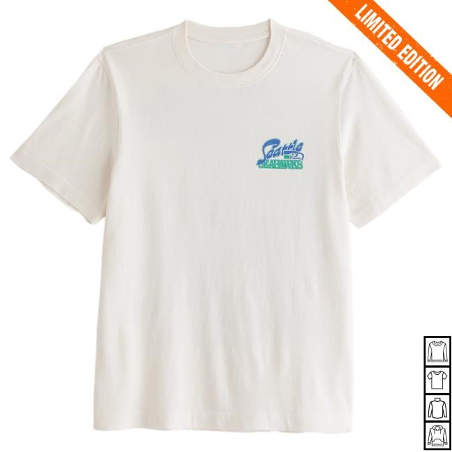 Official Abercrombie And Fitch Seattle Seahawks Graphic Hot Shirt NFL by Abercrombie