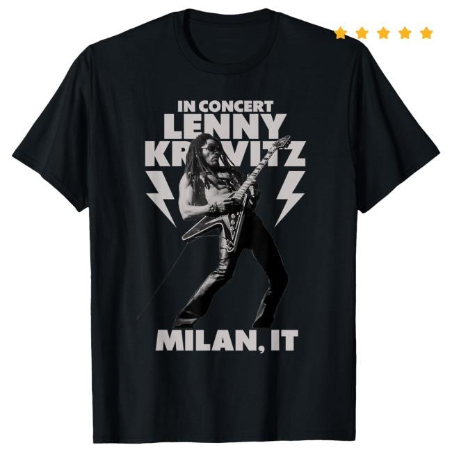 Official Lenny Kravitz – Blue Electric Light Tour 2025 Milan Top Shirt