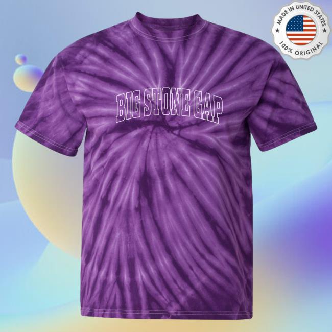 Official Hometown Apparel Clothing Merch Big Stone Gap Virginia Trendy Block Tie Dye Shirt Purple