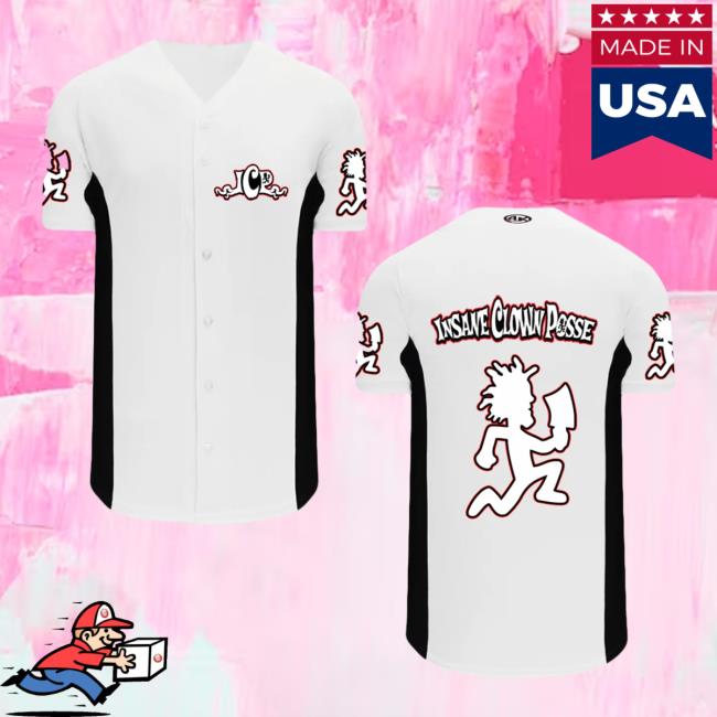 Official Icp Merch Clothing Store Insane Clown Posse Yum Yum ICP Logo White - Baseball Jersey T-Shirts
