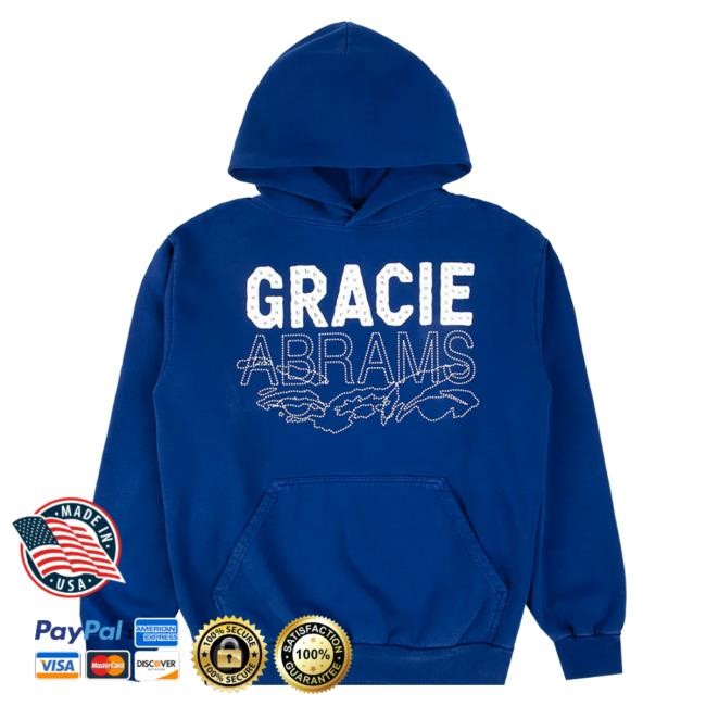 Official Gracie Abrams Merch Store Gracie Abrams Letter Repeat Navy Unisex Hood GracieAbrams