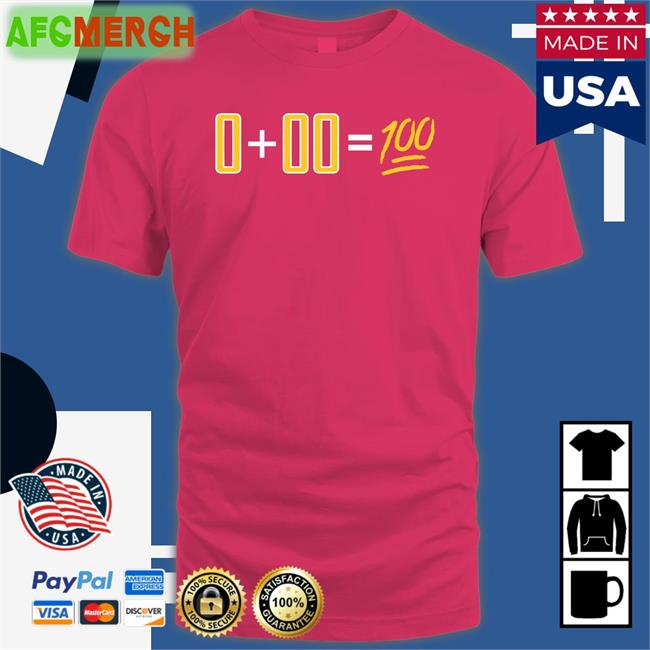 Obvious Shirts 0+00=100 Long Sleeve Tee Shirt Alex Golden