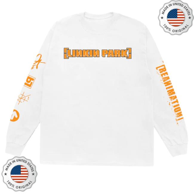 Official Linkin Park Merch Reanimation Robot Sketch White Crewneck