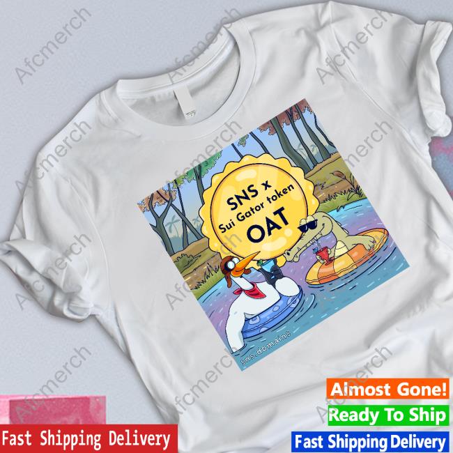Official Sui Name Service Sns X Sui Gator Token Oat Shirt SNSstork