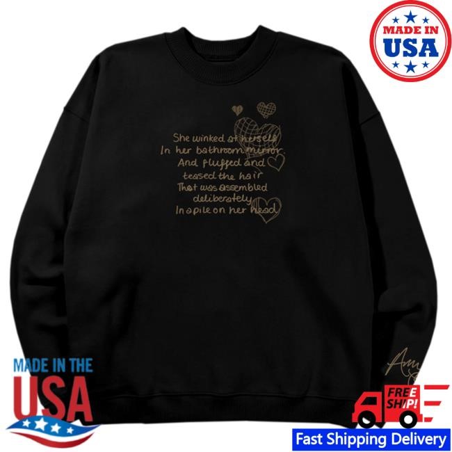 Amy Winehouse Official Merch Shop | Amy Winehouse Black Poem Mens Sweatshirt